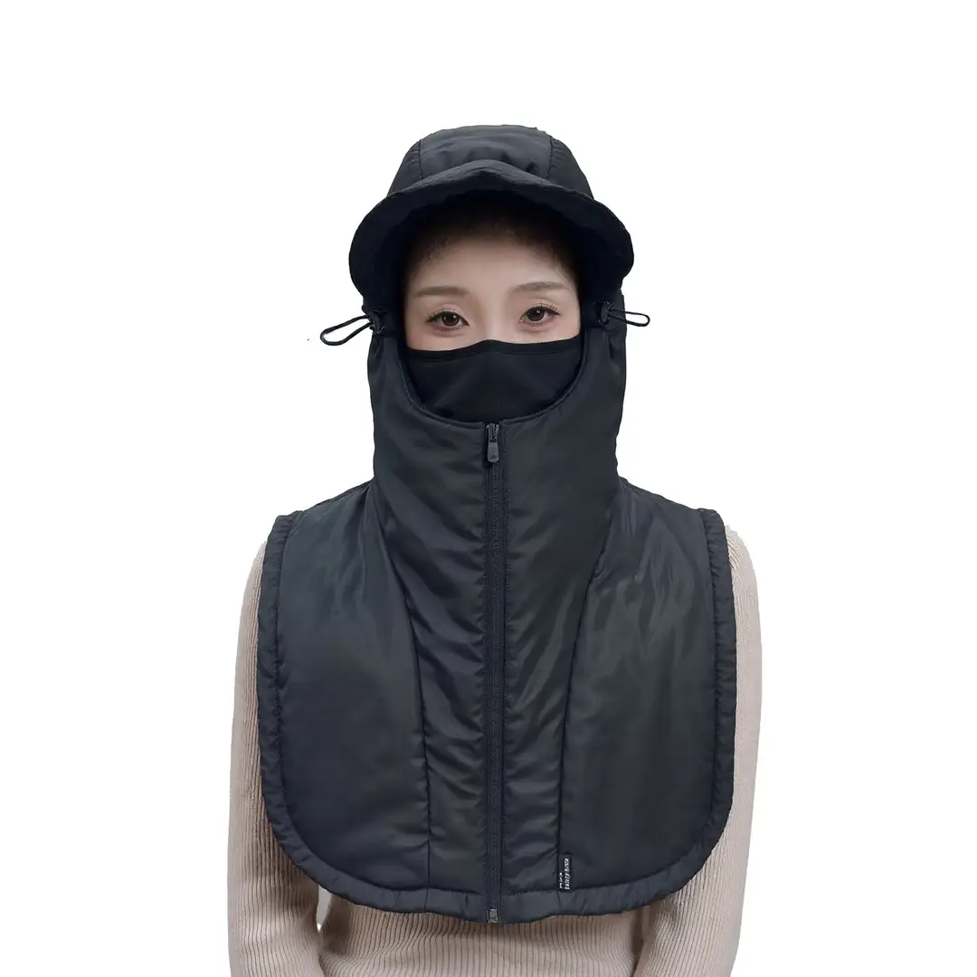 Original Neck Scarf Mask Integrated Hood Men's Winter Cycling Warm Fleece-Lined Hat Windproof and Cold-Proof Lei Feng Hat Wholesale — feature 8