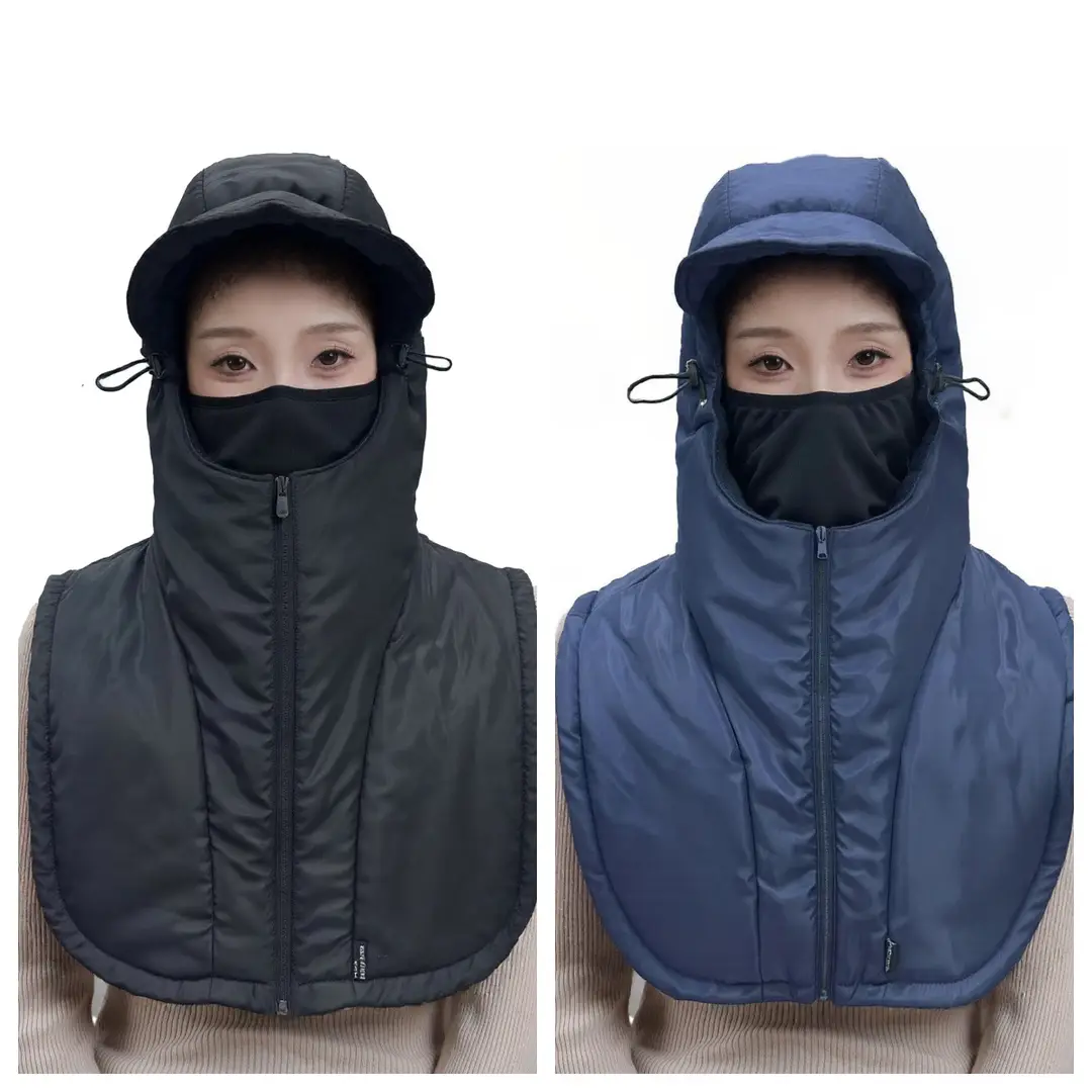 Original Neck Scarf Mask Integrated Hood Men's Winter Cycling Warm Fleece-Lined Hat Windproof and Cold-Proof Lei Feng Hat Wholesale — feature 9