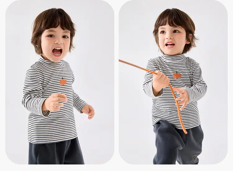 Baby T-Shirt Cream Red Lip Print Autumn Boys — feature 10