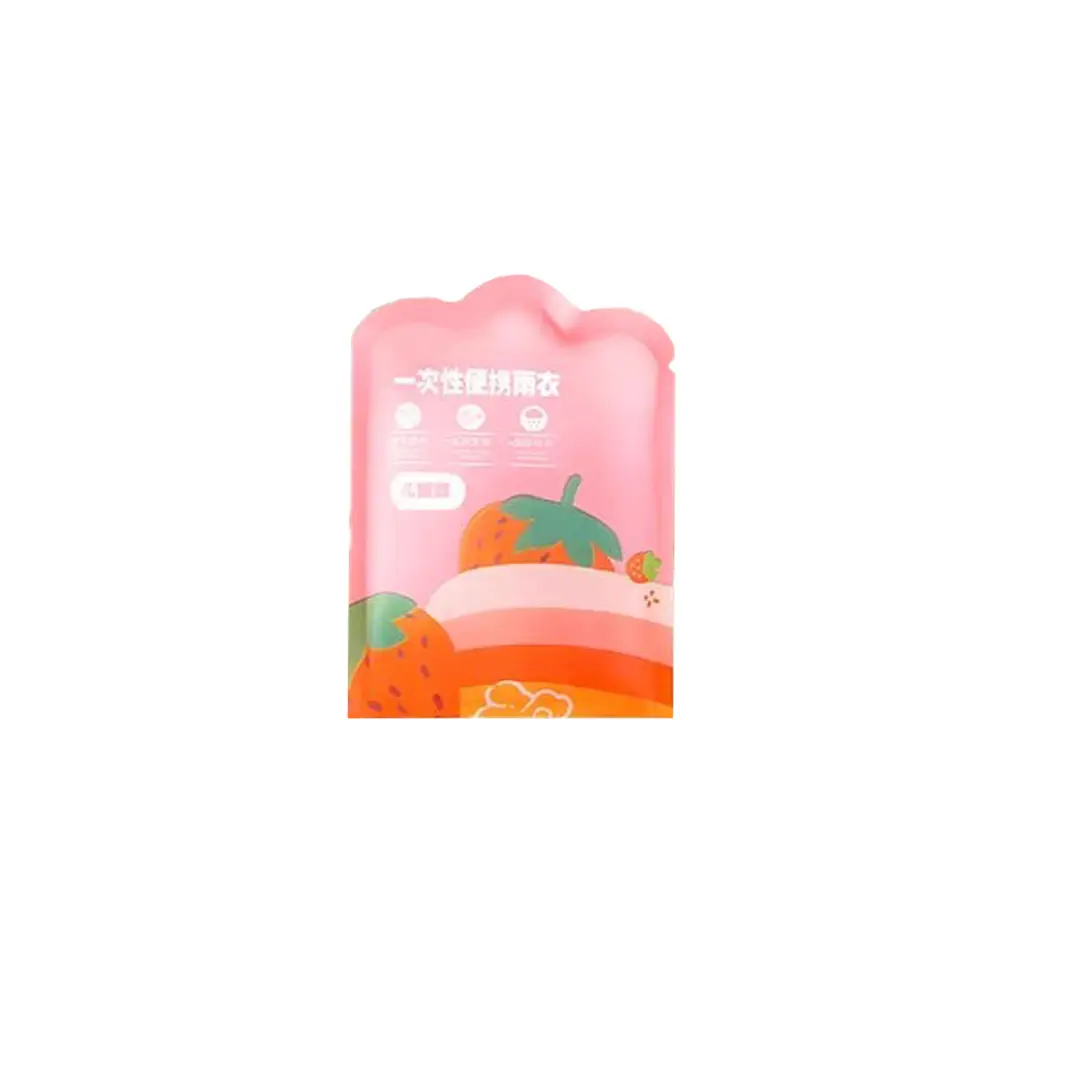Children's Disposable Raincoat Thickeneded and Enlarged Outdoor Rafting Full Body Waterproof Student Card Portable Hood Rope Poncho