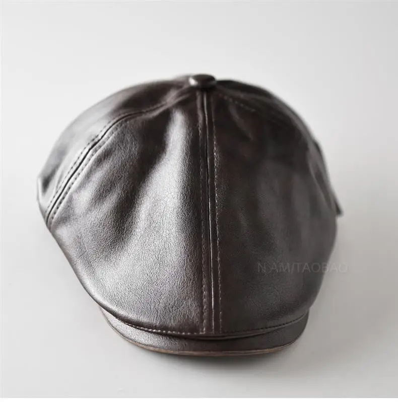 Black Leather Duckbill Cap for Men Women Forward Style — feature 11
