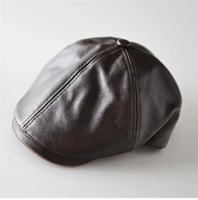 Black Leather Duckbill Cap for Men Women Forward Style — feature 12
