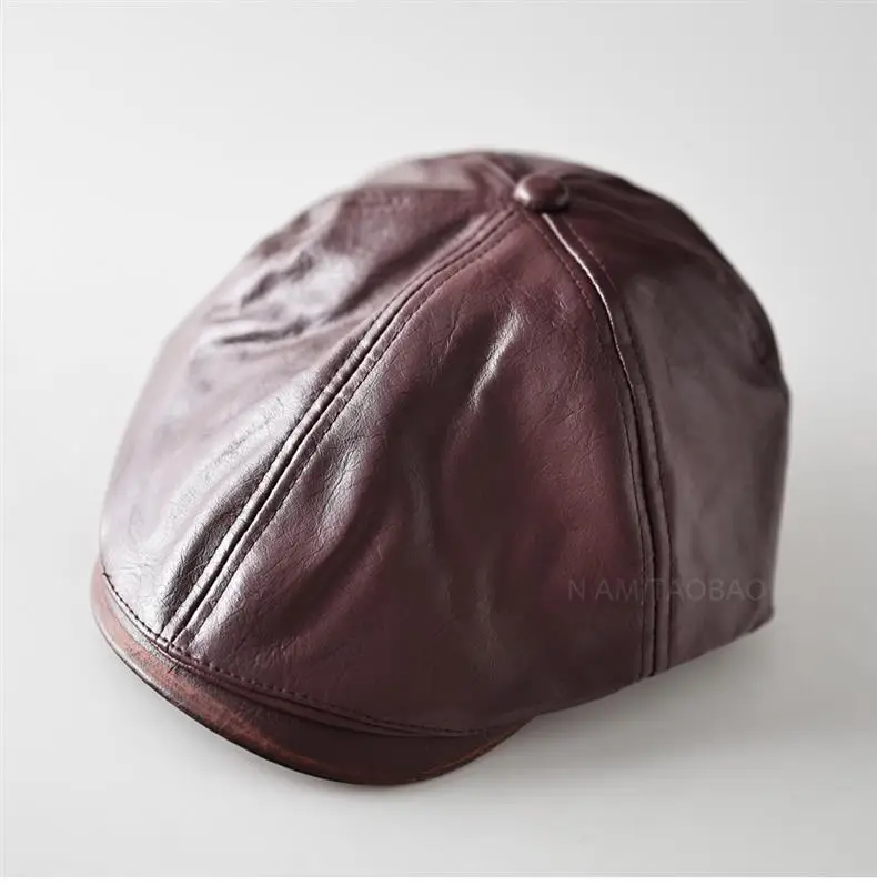 Black Leather Duckbill Cap for Men Women Forward Style — feature 7