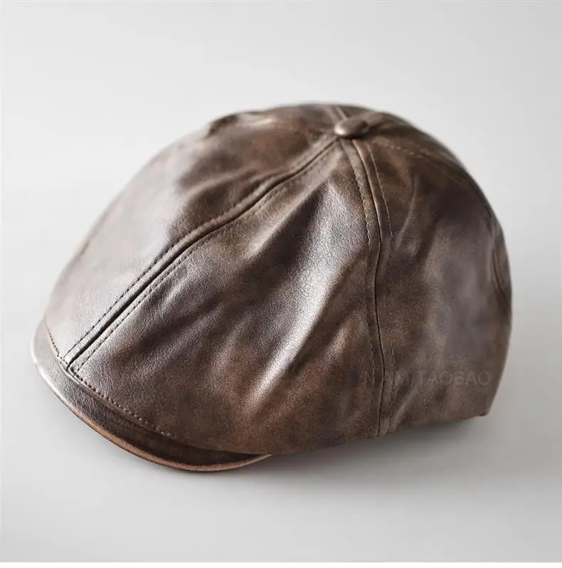 Black Leather Duckbill Cap for Men Women Forward Style — feature 8