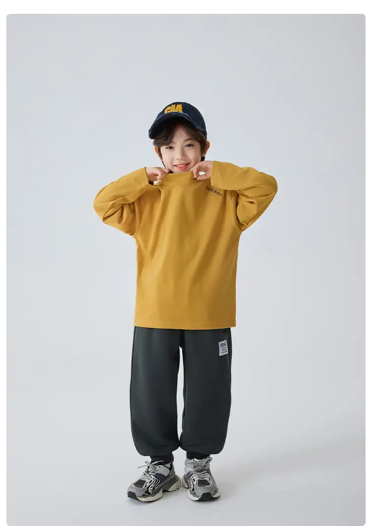 Haima Boys Thermal Base Layer T-Shirt Yellow Winter Inner Layer — feature 10
