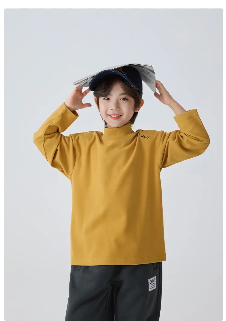 Haima Boys Thermal Base Layer T-Shirt Yellow Winter Inner Layer — feature 11