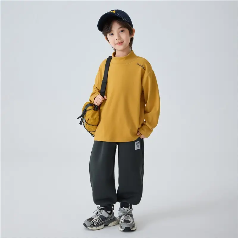 Haima Boys Thermal Base Layer T-Shirt Yellow Winter Inner Layer - Image 5