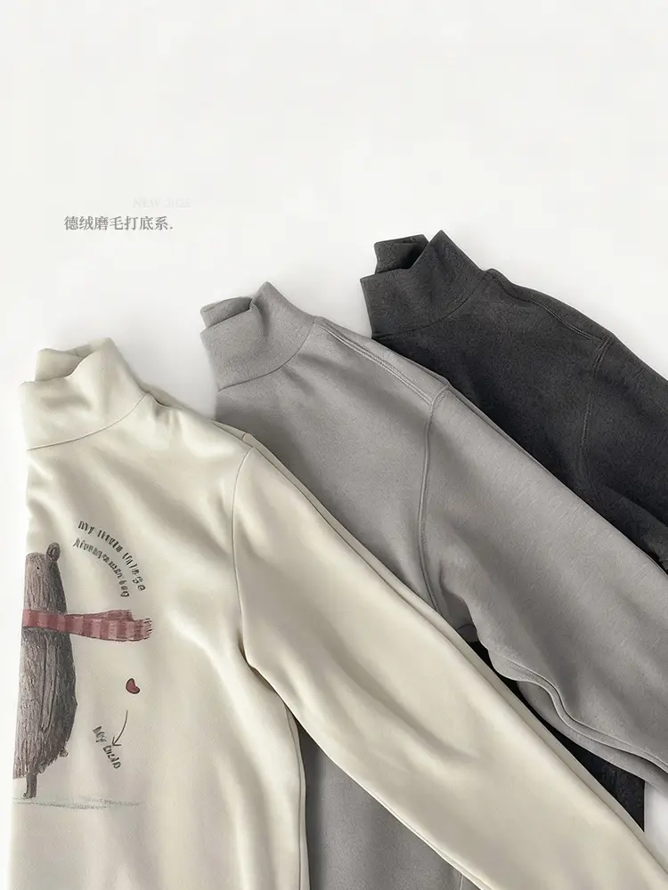 Boys Fleece Long Sleeve T-Shirt Grey Black Winter 2025 - Image 5