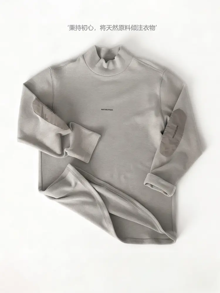 Boys Fleece Long Sleeve T-Shirt Grey Black Winter 2025 - Image 7