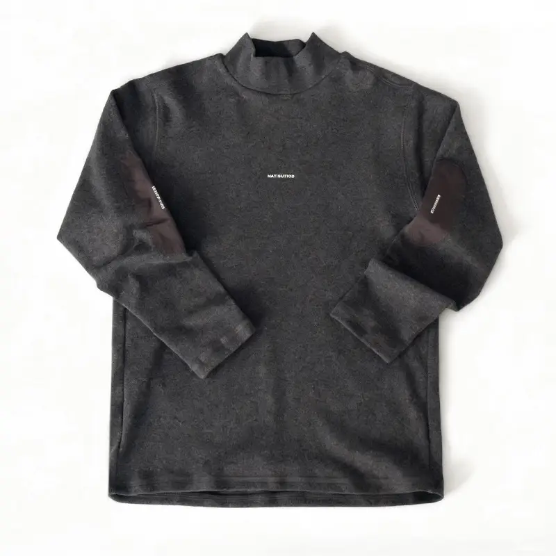 Boys Fleece Long Sleeve T-Shirt Grey Black Winter 2025 - Image 2