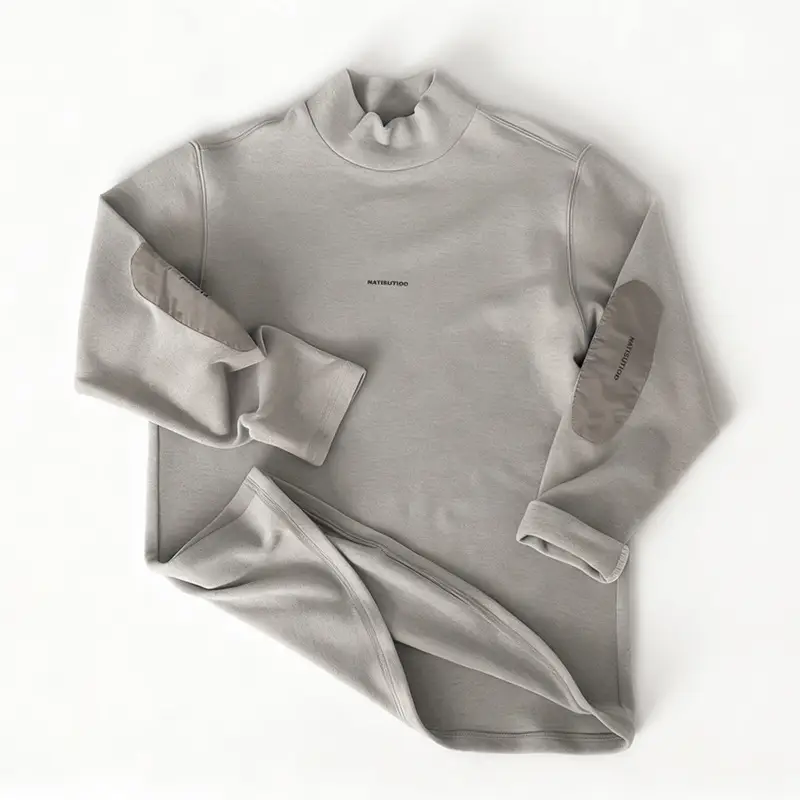 Boys Fleece Long Sleeve T-Shirt Grey Black Winter 2025 - Image 3