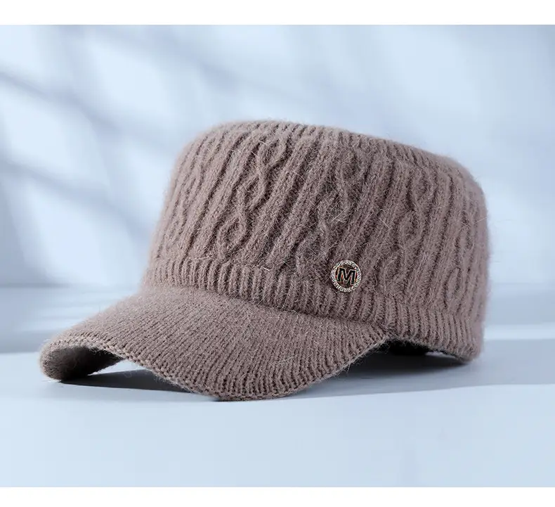 Women Knitted Ear Protection Caps Winter Warm Velvet Baseball Cap — feature 14