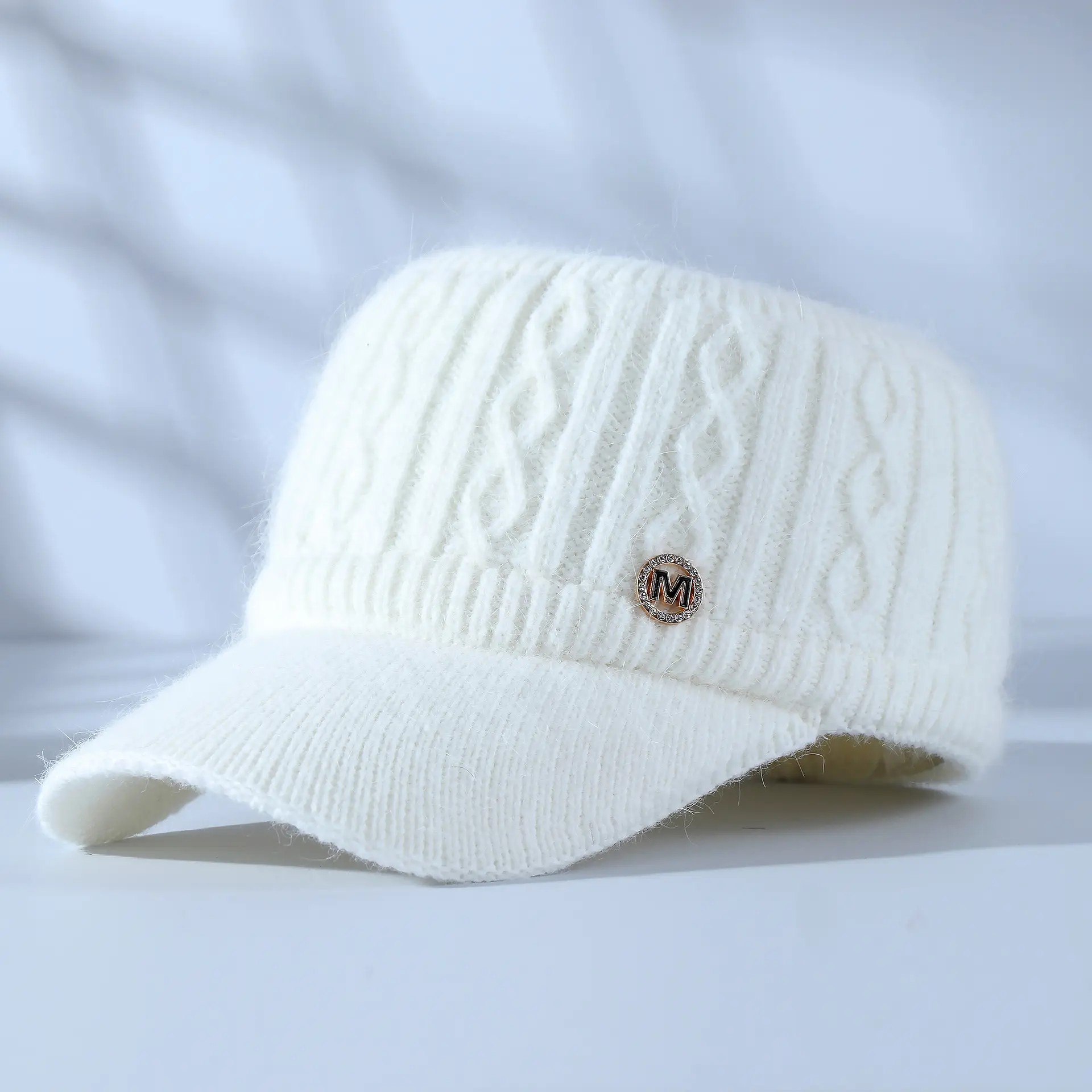 Women Knitted Ear Protection Caps Winter Warm Velvet Baseball Cap - Image 4