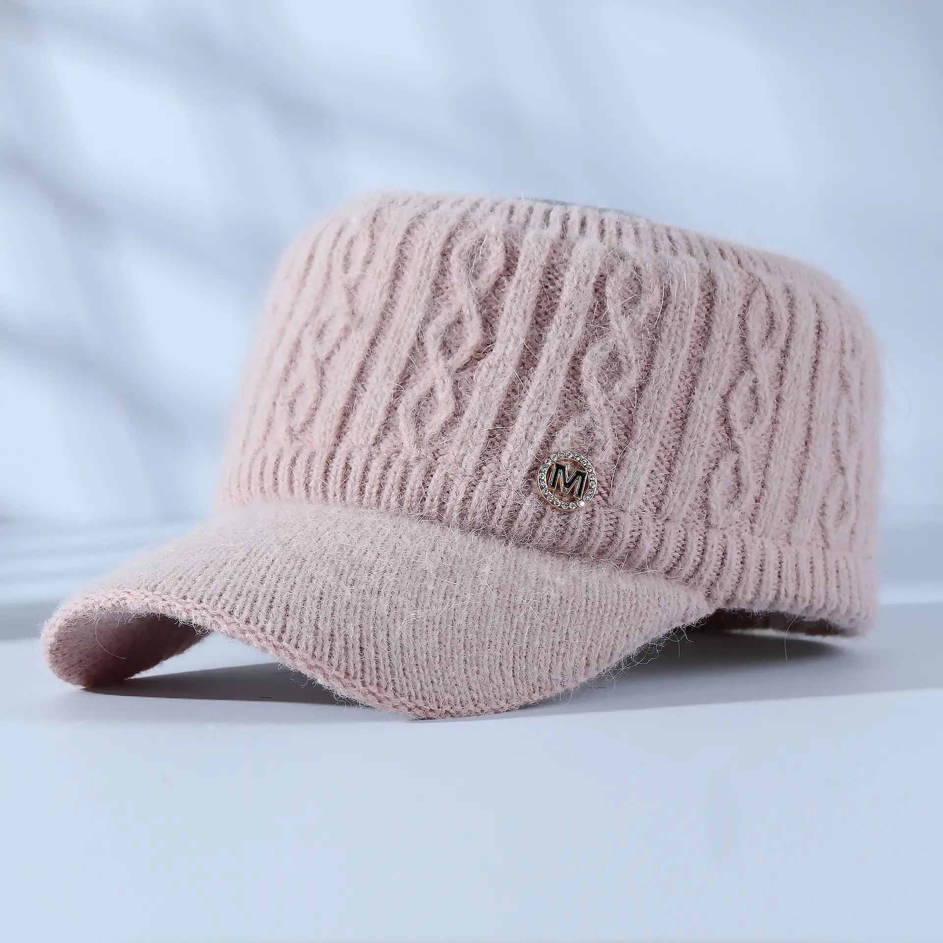 Women Knitted Ear Protection Caps Winter Warm Velvet Baseball Cap - Image 5