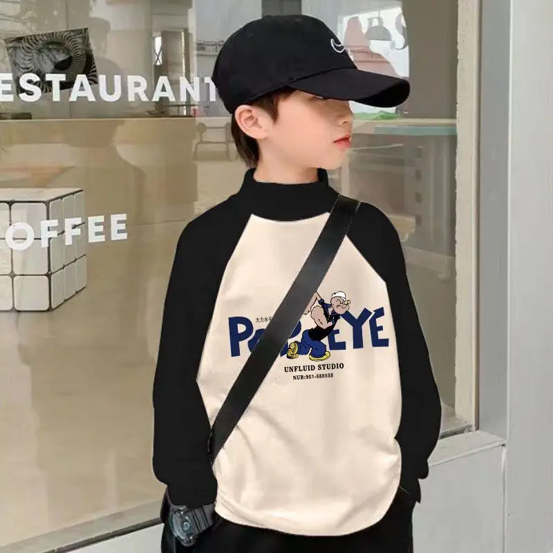 Kids Thermal Long Sleeve T-Shirt Black Cream Graphic Print - Image 11