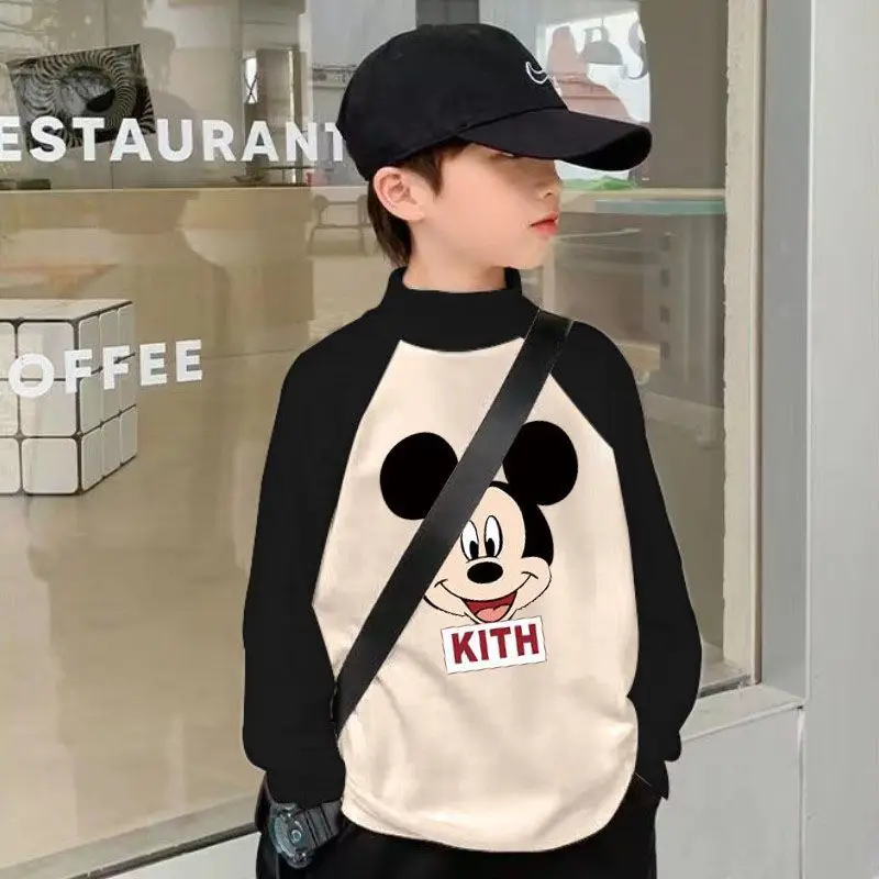 Kids Thermal Long Sleeve T-Shirt Black Cream Graphic Print - Image 12