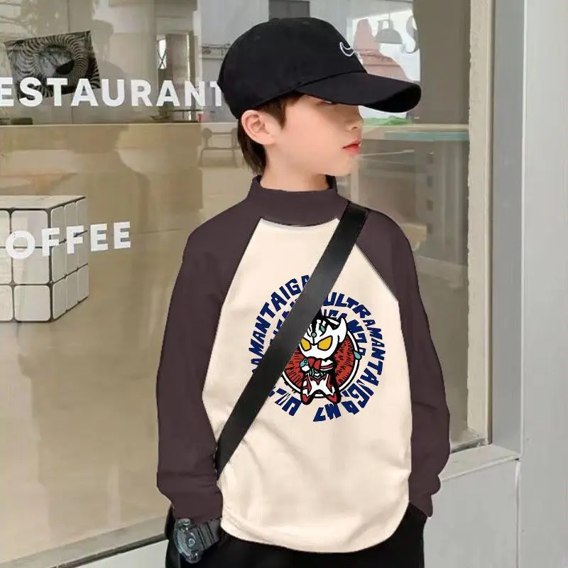 Kids Thermal Long Sleeve T-Shirt Black Cream Graphic Print - Image 19