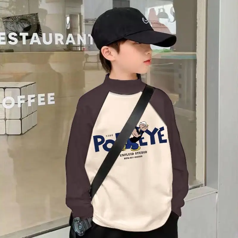 Kids Thermal Long Sleeve T-Shirt Black Cream Graphic Print - Image 24