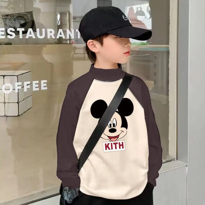 Kids Thermal Long Sleeve T-Shirt Black Cream Graphic Print - Image 25