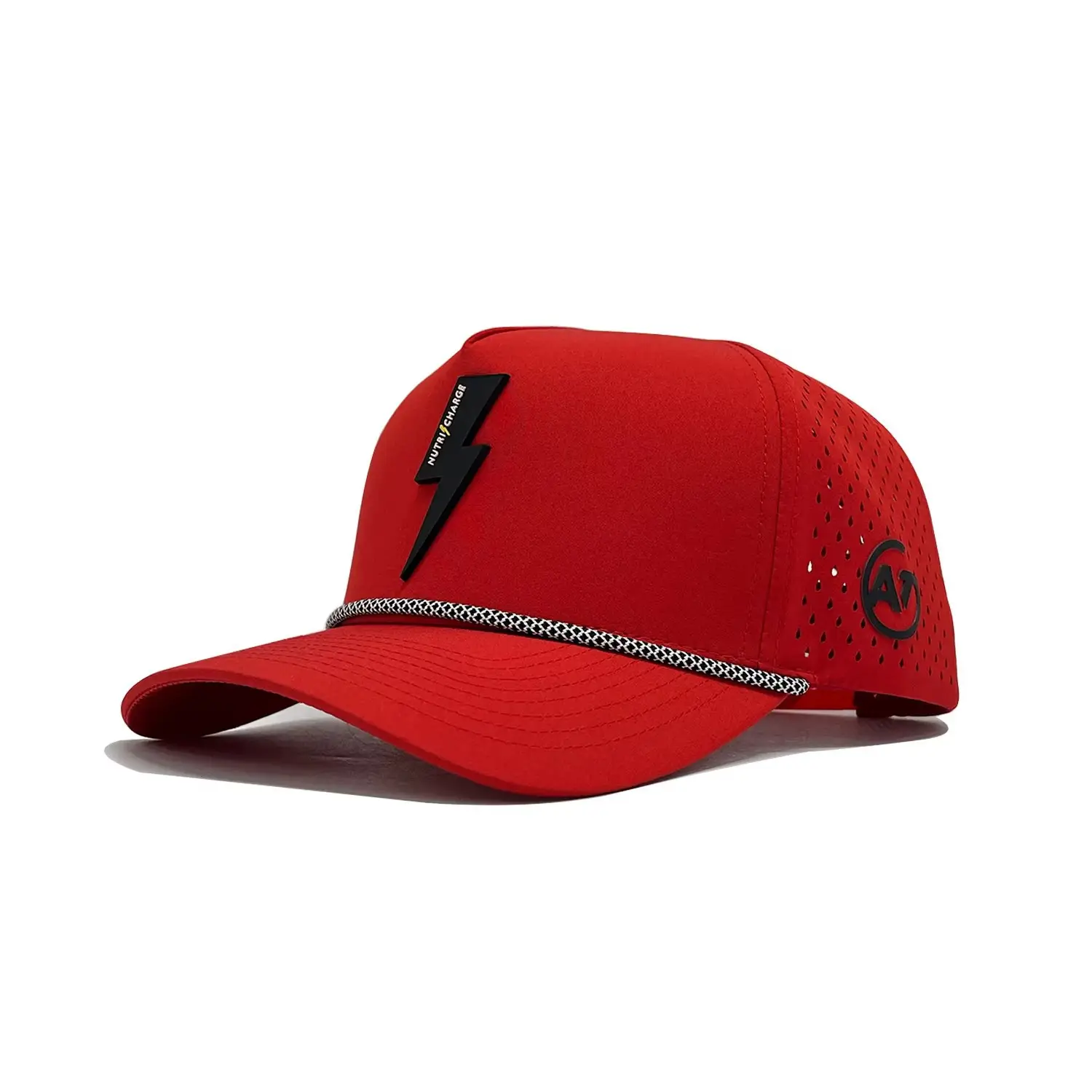 Men Green Beaded Cap with Venting — feature 10