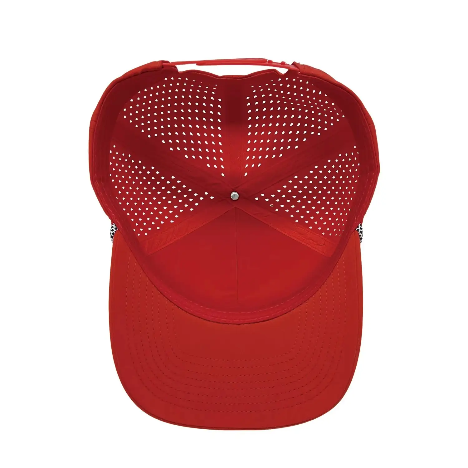 Men Green Beaded Cap with Venting — feature 13