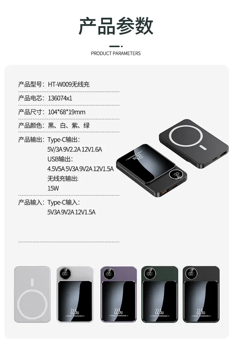 Magsafe Magnetic Power Bank 10000Mah Mobile Power Supply 22.5W Cross-Border Wholesale Magnetic Power Bank — feature 30