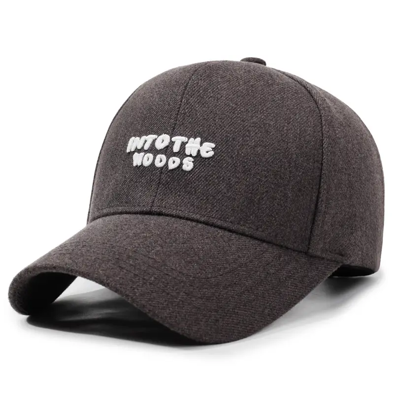 Brown Wool Cap for Men Women Wide Bristle - Image 2