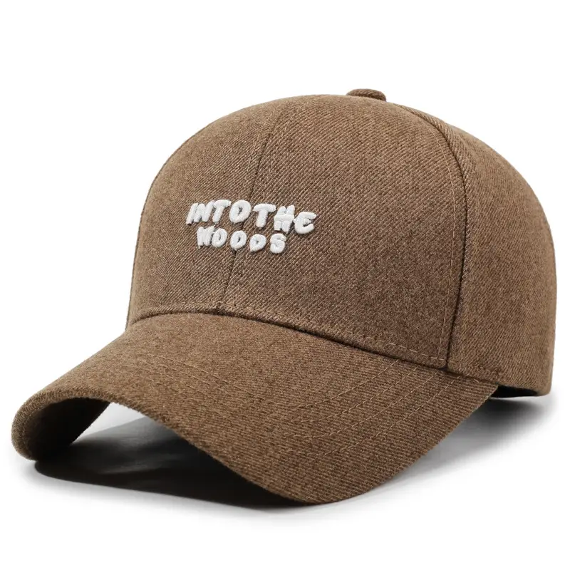 Brown Wool Cap for Men Women Wide Bristle - Image 3