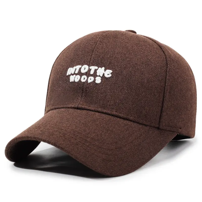 Brown Wool Cap for Men Women Wide Bristle - Image 4