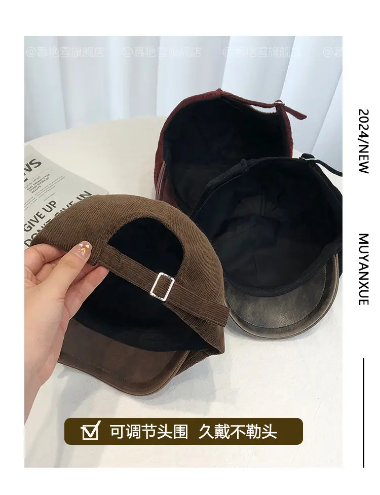 Women Retro Forward Cap 2025 Large Circumference Duckbill — feature 10