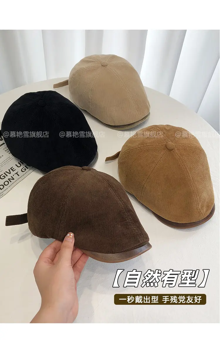 Women Retro Forward Cap 2025 Large Circumference Duckbill — feature 4