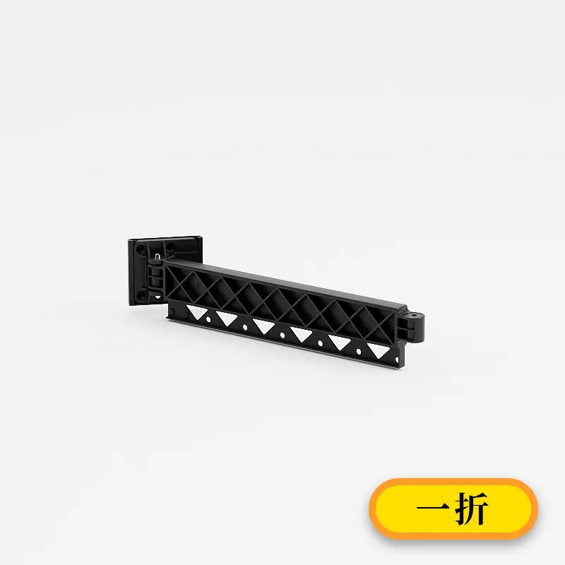 Hidden Folding Shower Curtain Rod No-Drill Waterproof Bathroom Partition - Image 5
