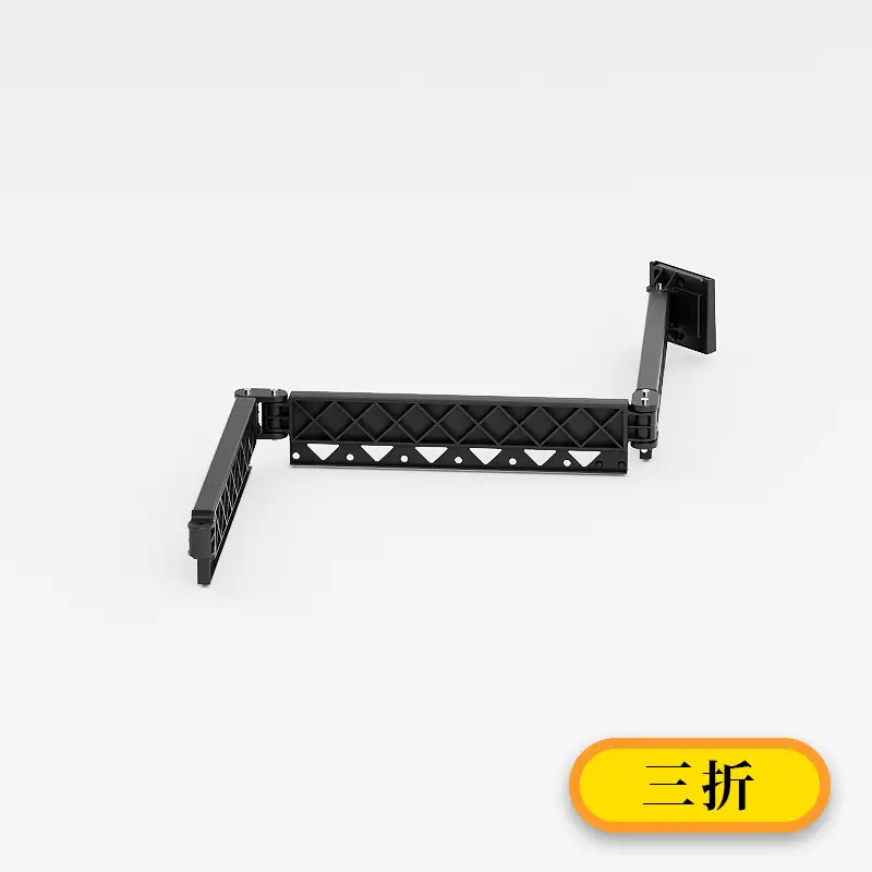 Hidden Folding Shower Curtain Rod No-Drill Waterproof Bathroom Partition - Image 7