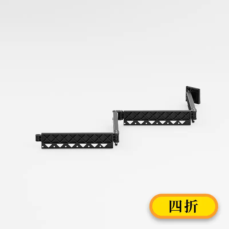 Hidden Folding Shower Curtain Rod No-Drill Waterproof Bathroom Partition - Image 8