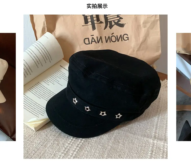 Navy Vintage Star Beret for Women Spring Summer — feature 10
