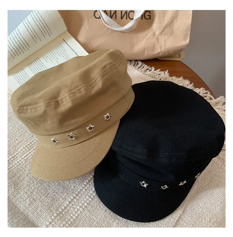 Navy Vintage Star Beret for Women Spring Summer — feature 11