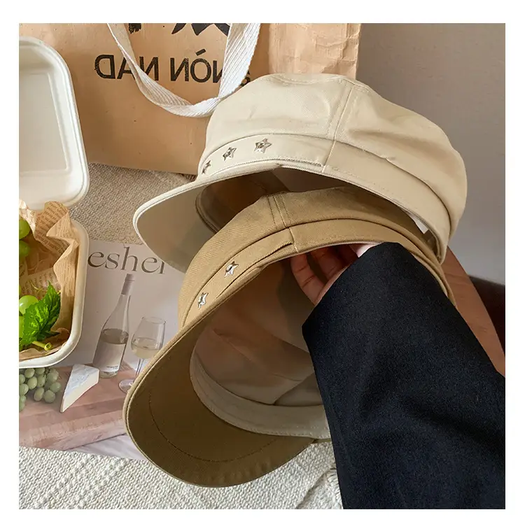 Navy Vintage Star Beret for Women Spring Summer — feature 12