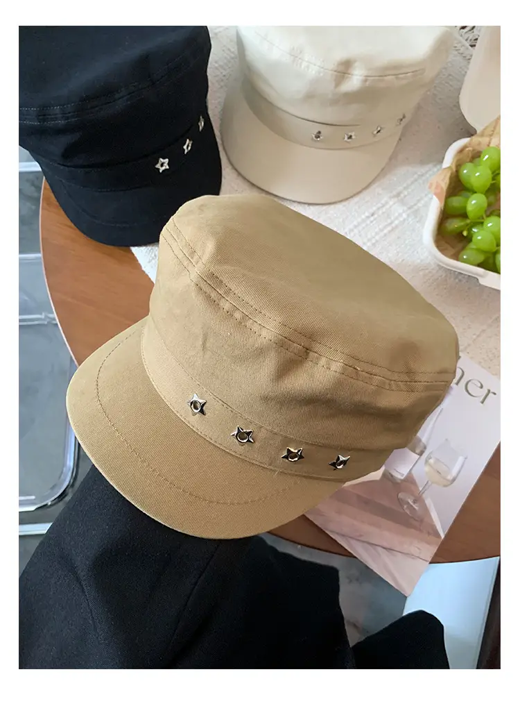 Navy Vintage Star Beret for Women Spring Summer — feature 14