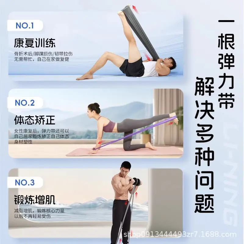 Li-Ning Resistance Bands for Strength Training, Back Exercises, Leg Exercises, Stretching, Resistance Bands for Fitness, Men's