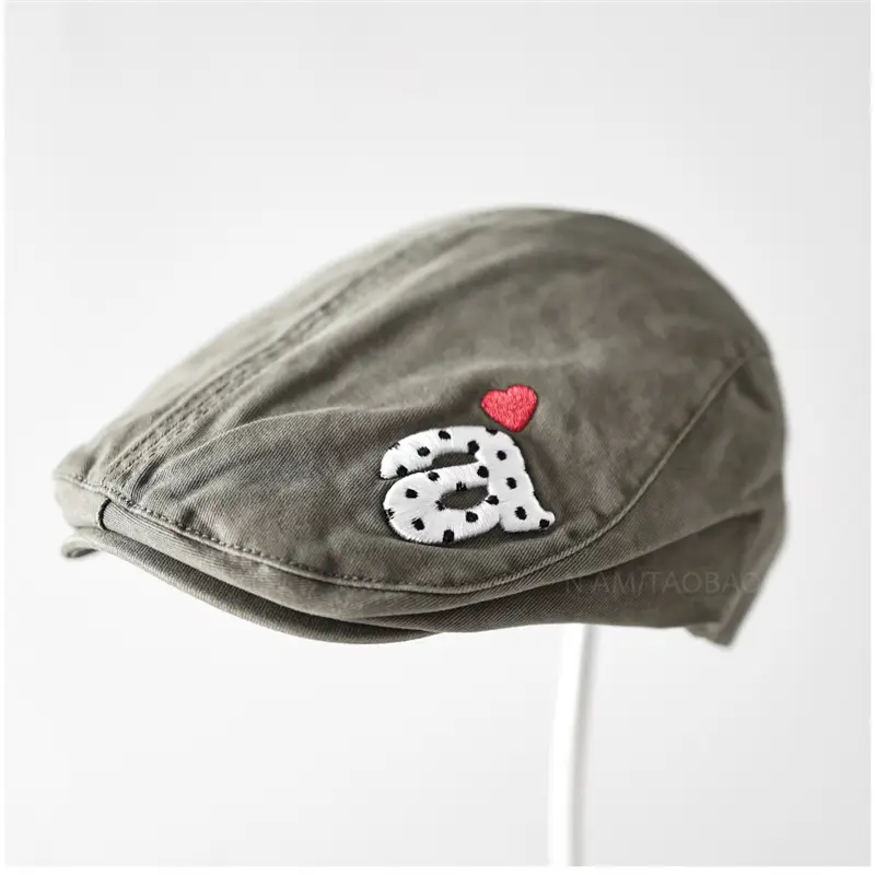 Unisex Heart Embroidered Baseball Cap Solid Navy - Image 7