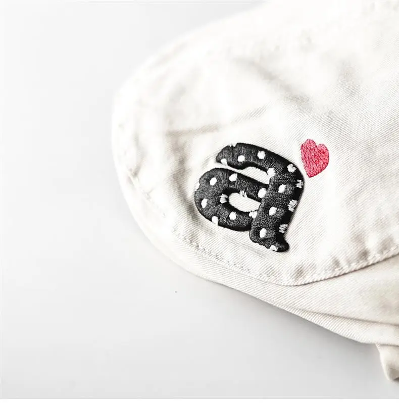 Unisex Heart Embroidered Baseball Cap Solid Navy — feature 6
