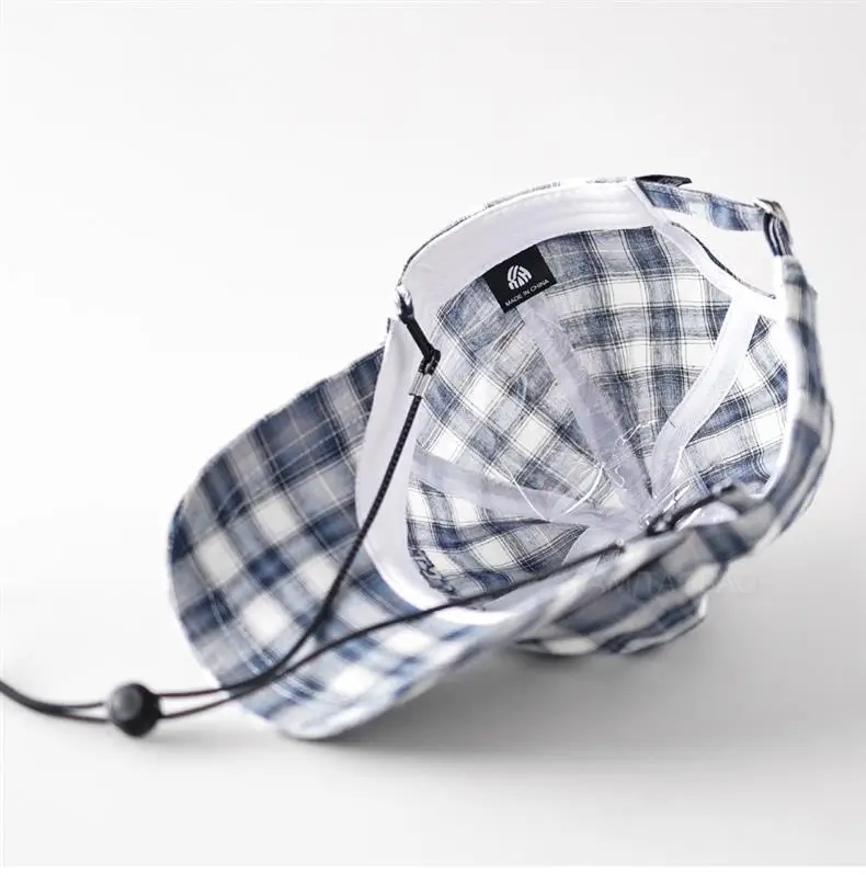Plaid Windproof Baseball Cap with Letter Embroidery — feature 5