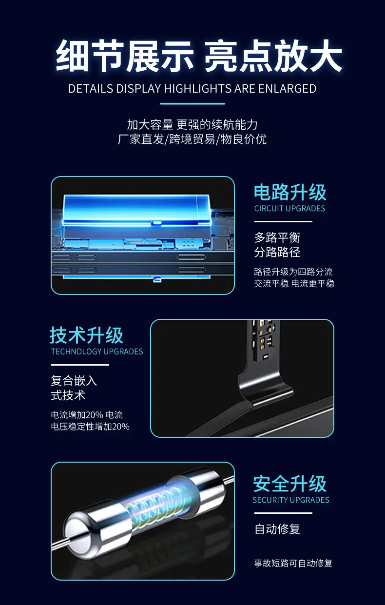 Suitable for Apple iPhone Battery 7-15 Full Series Full Cobalt Ultra-Large Capacity Battery with Disassembly Tools — feature 10
