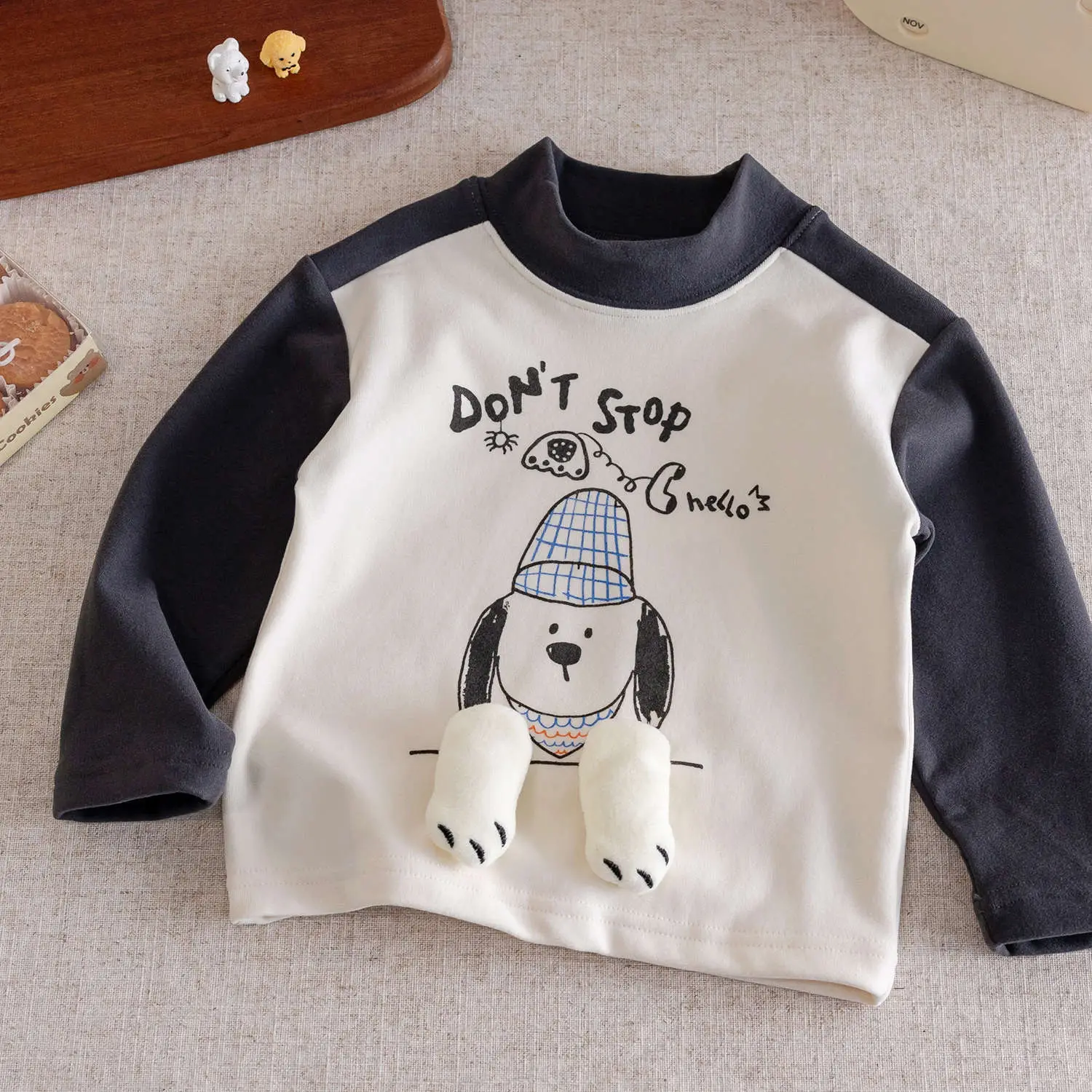 Children's 2025 Long Sleeve T-Shirt Don't Trap Colors Cartoon Bottom - Image 2