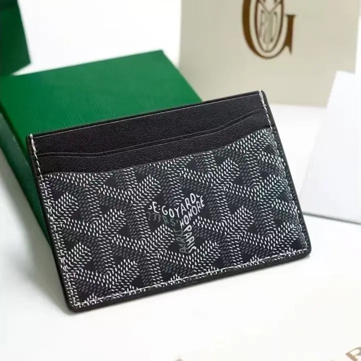 Goyard Card Holder Goyard Men's and Women's Fashion Coin Purse Multi-Functional Card Id Bag Work Clothing Versatile Small Card Holder