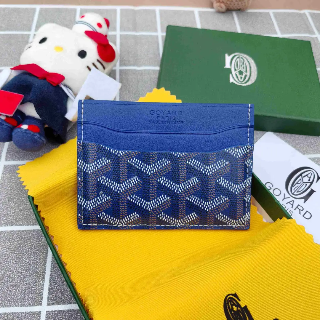 Goyard Card Holder Goyard Men's and Women's Fashion Coin Purse Multi-Functional Card Id Bag Work Clothing Versatile Small Card Holder