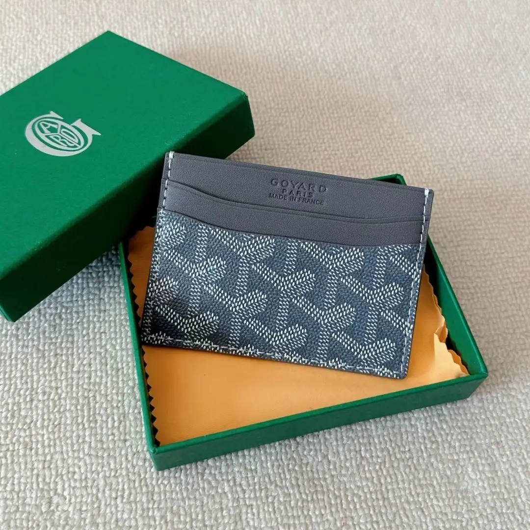 Goyard Card Holder Goyard Men's and Women's Fashion Coin Purse Multi-Functional Card Id Bag Work Clothing Versatile Small Card Holder