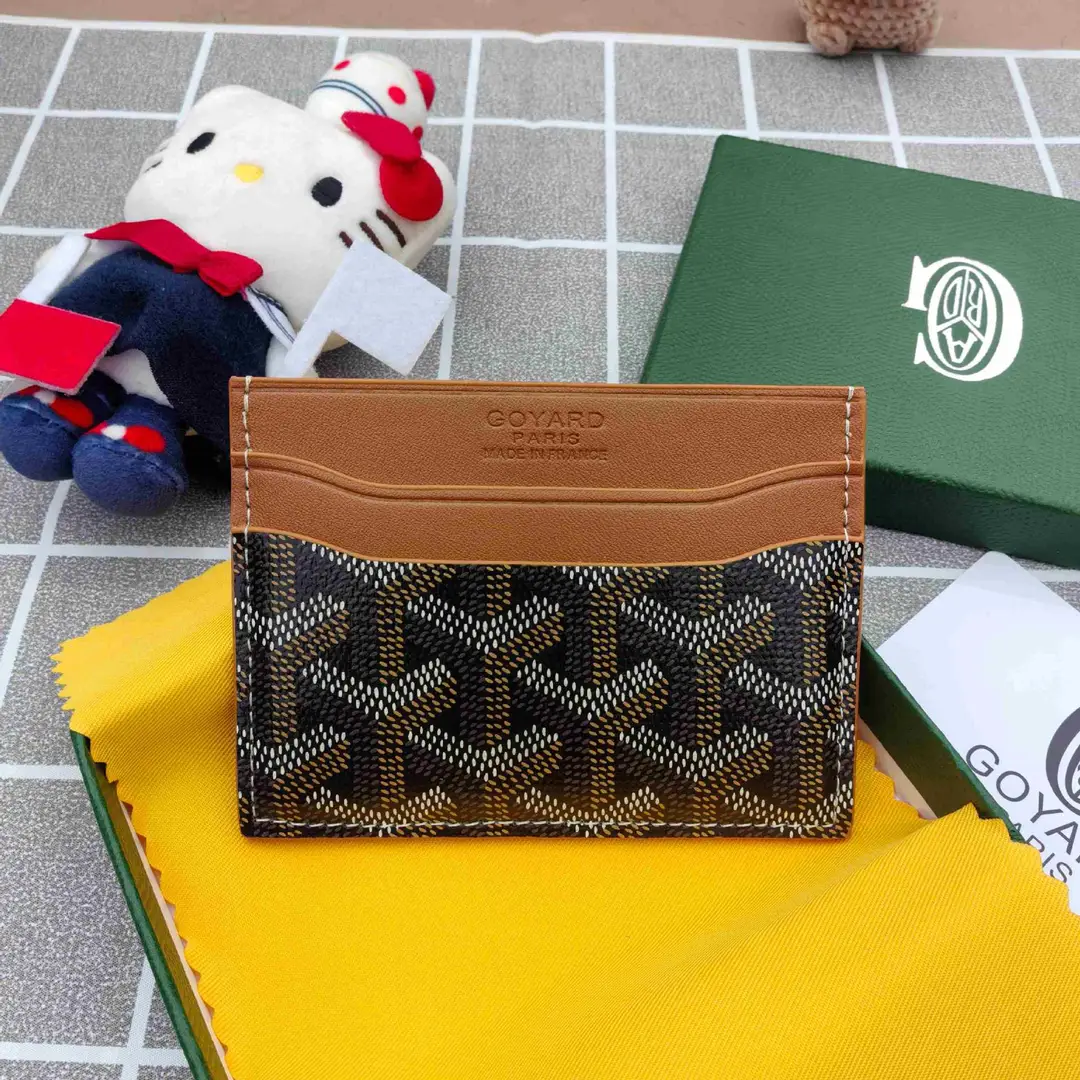 Goyard Card Holder Goyard Men's and Women's Fashion Coin Purse Multi-Functional Card Id Bag Work Clothing Versatile Small Card Holder