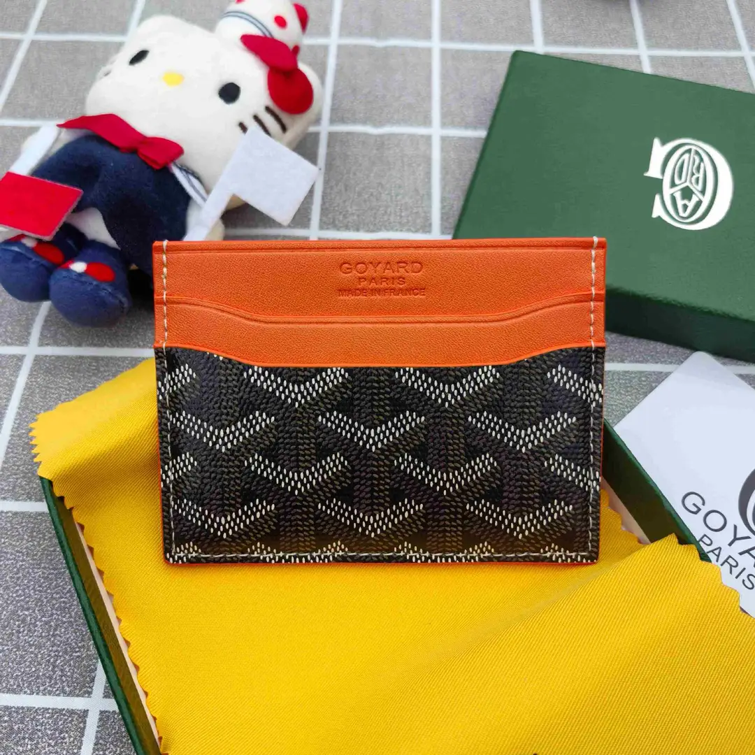 Goyard Card Holder Goyard Men's and Women's Fashion Coin Purse Multi-Functional Card Id Bag Work Clothing Versatile Small Card Holder