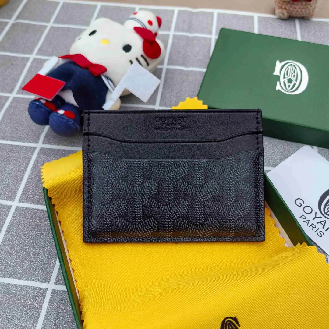 Goyard Card Holder Goyard Men's and Women's Fashion Coin Purse Multi-Functional Card Id Bag Work Clothing Versatile Small Card Holder